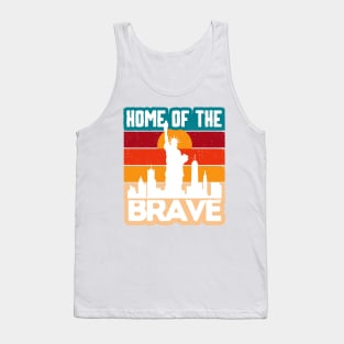 4th of July Home of the Brave Tank Top